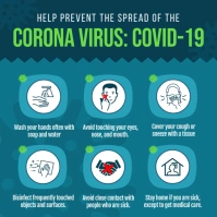 Green Coronavirus Prevention Instagram Image template