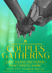 Green Couples Meeting Flyer A3 template