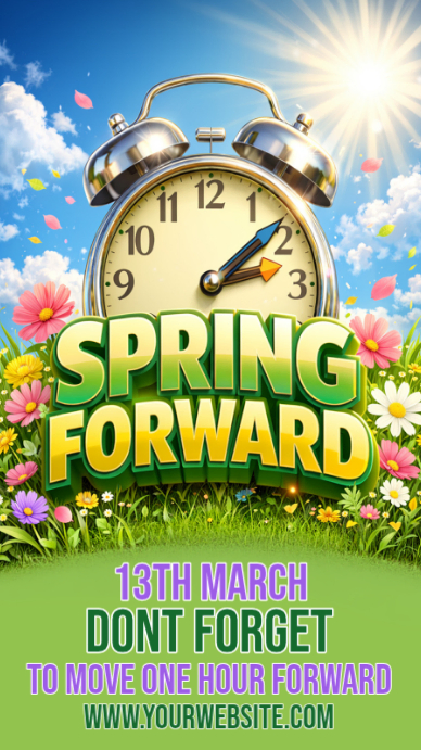 Copy of Green Daylight Saving Time Reminder Instagram Story | PosterMyWall