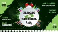 Green Digital Display Back To School Party De template