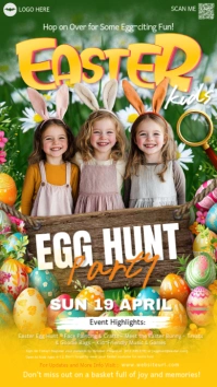 Green Easter Egg Hunt Instagram Story template