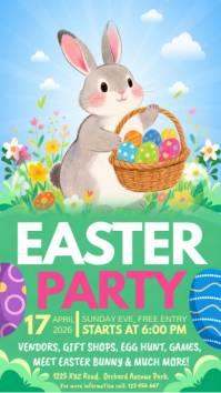 Green Easter Party Instagram Story Indaba yaku-Instagram template