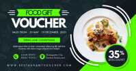 Green Eatery Food Gift Voucher Facebook Shared Image template