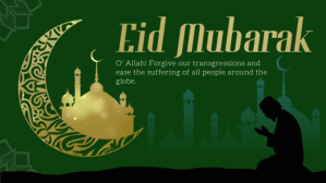 Grøn Eid Mubarak Vidéo de couverture Facebook Template