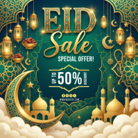 Green Eid Sale Instagram Post template
