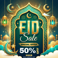 Green Eid Sale Instagram Post template