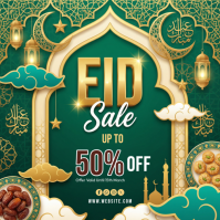 Green Eid Sale Instagram Post template