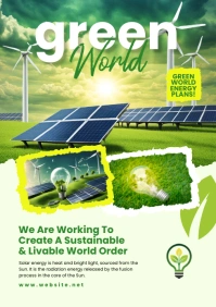 Green Energy Flyer A3 template