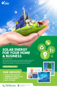 Green Energy Flyer Tabloid template