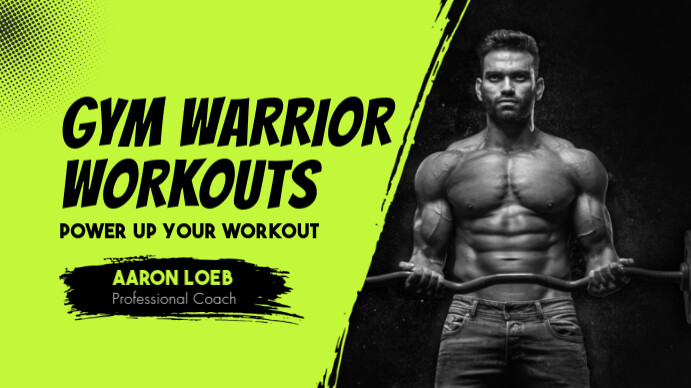 Green Fitness YouTube Thumbnail template