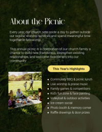 Green Annual Church Picnic ใบปลิว Template - Page 2