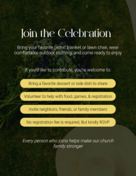 Green Annual Church Picnic ใบปลิว Template - Page 3