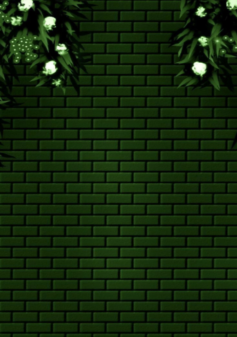 Green Floral Brick Background Template | PosterMyWall