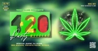Green Floral Cannabis Party Banner Facebook S template