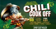 Green Floral Chili Cook Off Facebook Shared Image template