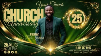 Grøn Church Anniversary Digitalt display Template