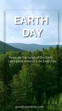 Green Floral Earth Day Video Digital Display template