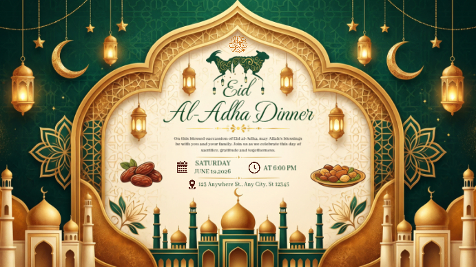 Eid Al-adha Celebration Template | PosterMyWall