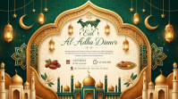 Green Floral Eid al-Adha Celebration Digital Display template