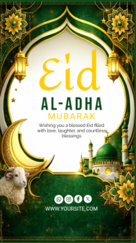 Grøn Eid al-Adha Celebration Indaba yaku-Instagram Template