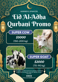 Vert Eid Al-Adha Qurbani Promotion A4 Template