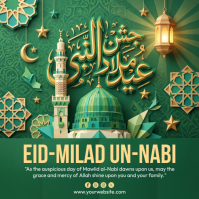 Green Eid Milad un Nabi Pos Instagram Template