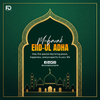 Green Floral Eid-ul-Adha Celebration Instagram Post template