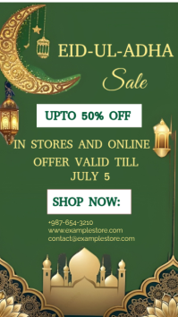 Grøn Eid-ul-Adha Sale Instagram Story Template