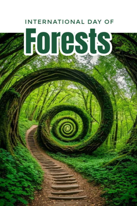 Green Floral International Day of Forests Poster Template | PosterMyWall
