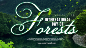Green Floral International Day of Forests Presentation Præsentation (16:9) template