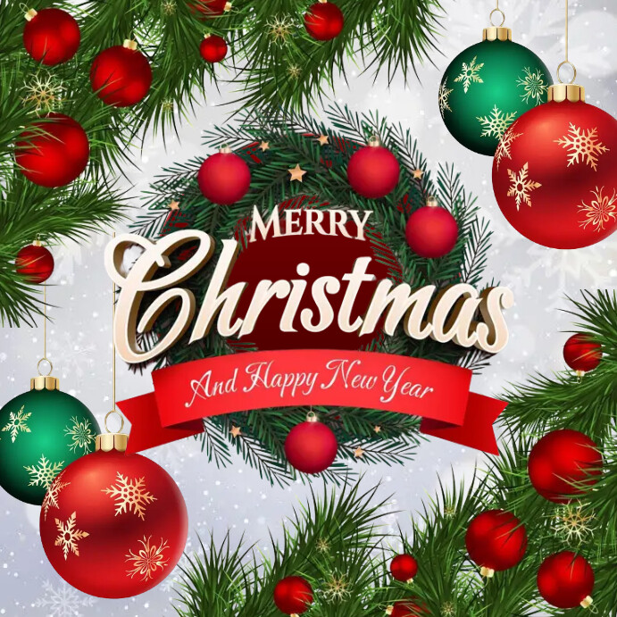 Plantilla de Green Floral Merry Christmas Instagram Post | PosterMyWall