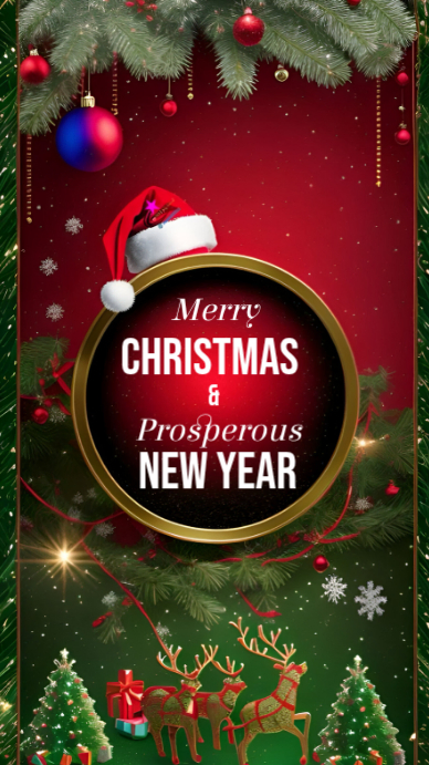 Plantilla de Green Floral Merry Christmas Instagram Story | PosterMyWall