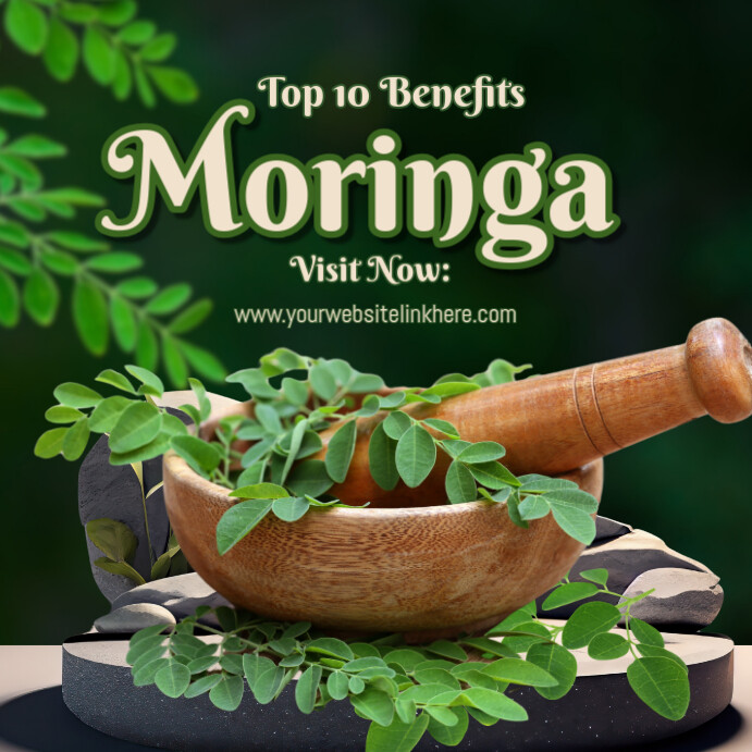 Copy of Green Floral Moringa Instagram Post, Herbal Ads, Herbal Organic ...