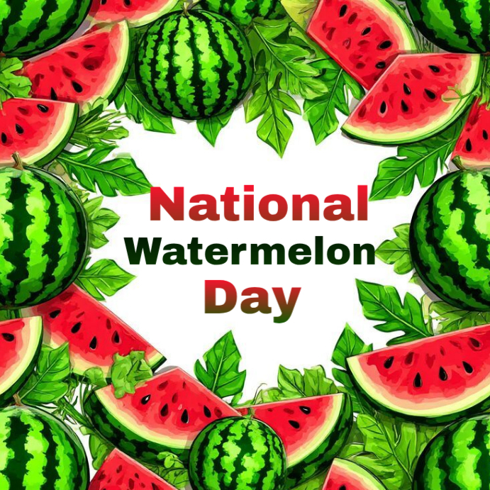 Plantilla de National Watermelon Day | PosterMyWall