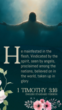 Green Religious Quote 数字显示屏 Template - Page 1