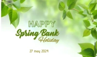 Green Floral Spring Bank Holiday Tag template