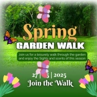 Green Floral Spring Garden Walk Instagram Video Instagram Post template