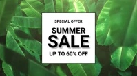 Green Floral Summer Sale Pos Twitter template