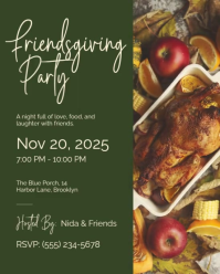Green Friendsgiving Party Instagram Post template