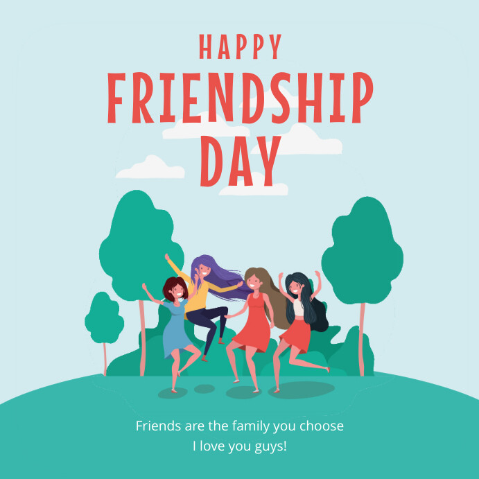 Green Friendship Day Instagram Post template