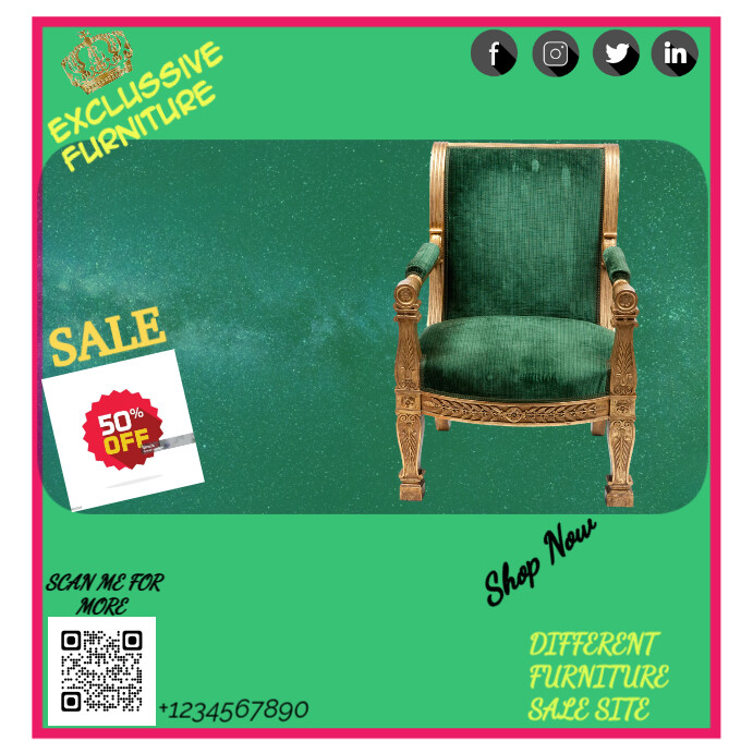 Green Furniture Instagram Post Template PosterMyWall