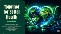 Green Futuristic World Health Day Digital Display Video template