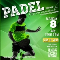 Green Futuristico Padel Game SPORT TOURNAMENT Hd Post Instagram template