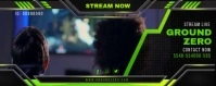 Green Game Streaming Twitch Banner template