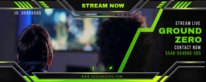 Green Game Streaming Twitch Banner template