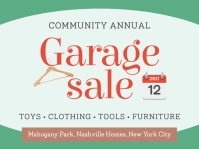 Green Garage Sale Yard Sign Template Rótulo de jardín