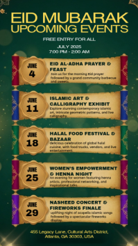 Green Geometric Eid Celebration Events Instagram Story template