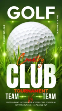 Green  Golf Digital Display (9:16) template