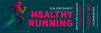 สีเขียว Charity Run Event Заголовок Twitter Template