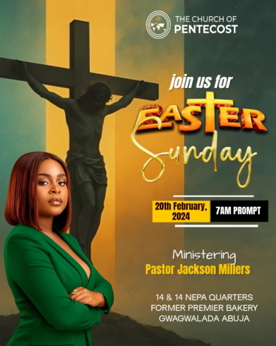 Easter Sunday Church Service Template | PosterMyWall